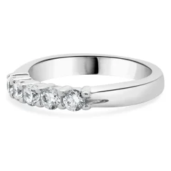 14 Karat White Gold Diamond Band
