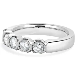 14 Karat White Gold Diamond Band