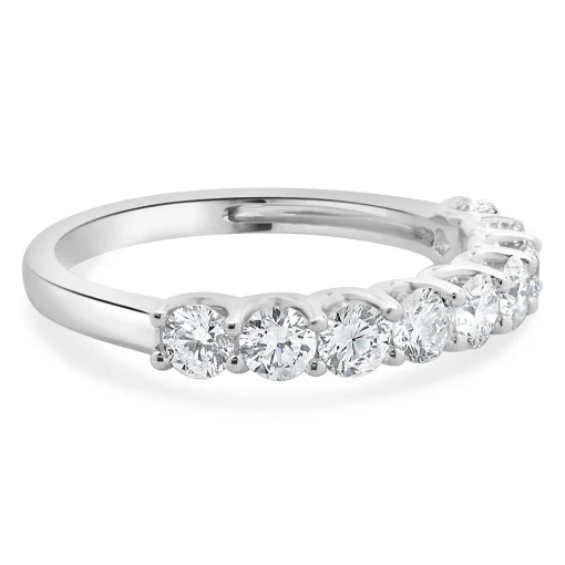18 Karat White Gold Diamond Band
