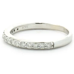14 Karat White Gold Diamond Band