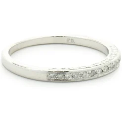 10 Karat White Gold Diamond Band