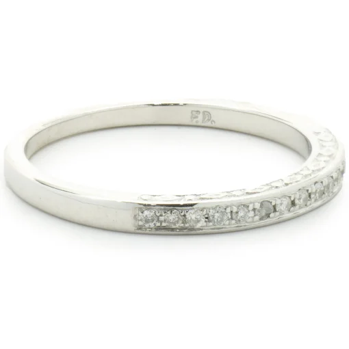 10 Karat White Gold Diamond Band