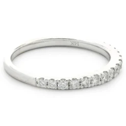 14 Karat White Gold Diamond Band