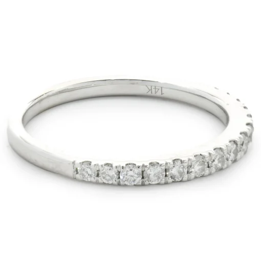 14 Karat White Gold Diamond Band