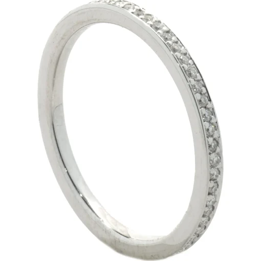 14 Karat White Gold Diamond Eternity Band