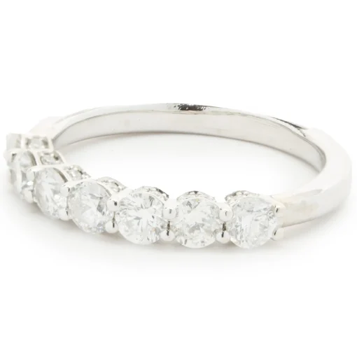 14 Karat White Gold Diamond Band