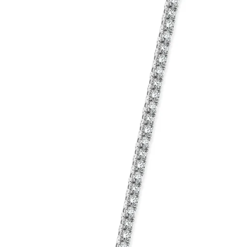 14 Karat White Gold Diamond Tennis Necklace