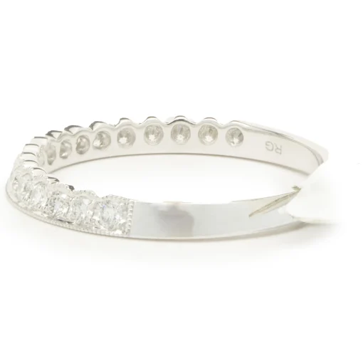 14 Karat White Gold Diamond Band