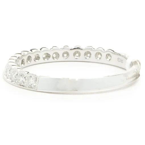 14 Karat White Gold Diamond Band