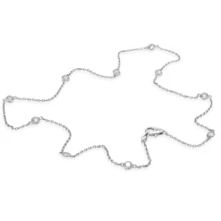 14 Karat White Gold Diamonds by The Yard Necklace