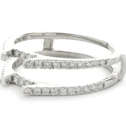14 Karat White Gold Diamond Ring Guard