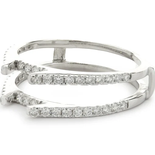 14 Karat White Gold Diamond Ring Guard