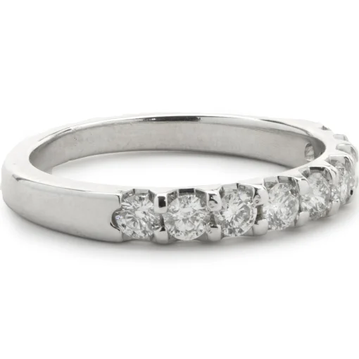 14 Karat White Gold Diamond Band