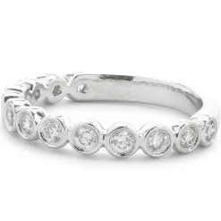 14 Karat White Gold Diamond Band