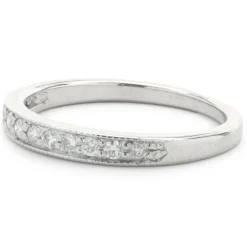 14 Karat White Gold Diamond Band