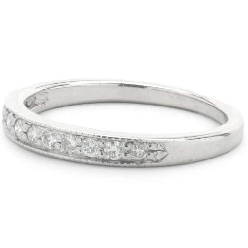 14 Karat White Gold Diamond Band