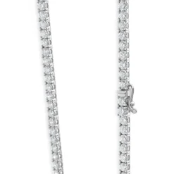 18 Karat White Gold Diamond Inline Tennis Necklace