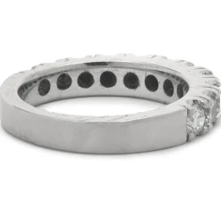 18 Karat White Gold Diamond Band