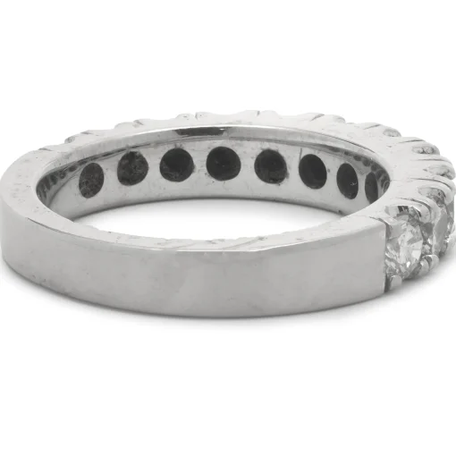 18 Karat White Gold Diamond Band