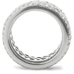 18 Karat White Gold Diamond Bubble Eternity Band