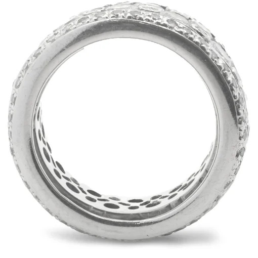 18 Karat White Gold Diamond Bubble Eternity Band