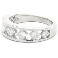 14 Karat White Gold Diamond Band
