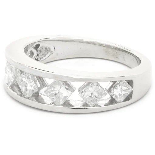 14 Karat White Gold Diamond Band