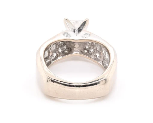 14 Karat White Gold Diamond Engagement Ring