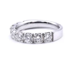 14 Karat White Gold Diamond Band