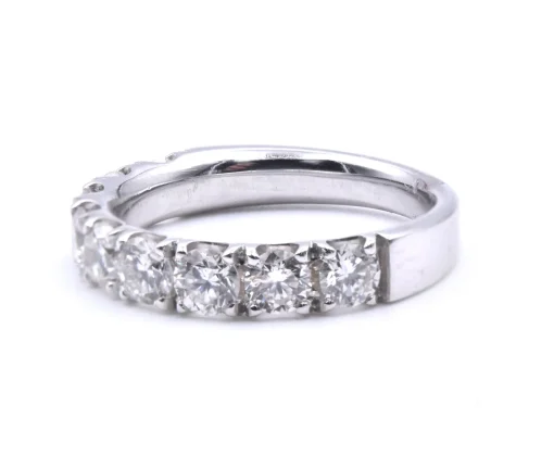 14 Karat White Gold Diamond Band