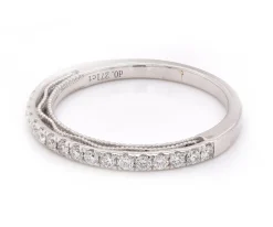 18 Karat White Gold Diamond Band
