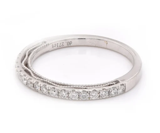18 Karat White Gold Diamond Band