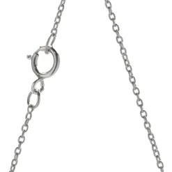 18 Karat White Gold Diamond Open Circle Pendant