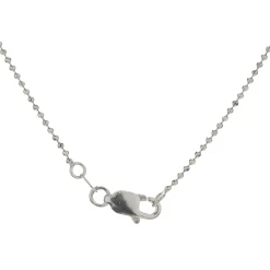 14 Karat White Gold Diamond “A” Necklace