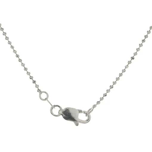 14 Karat White Gold Diamond “A” Necklace