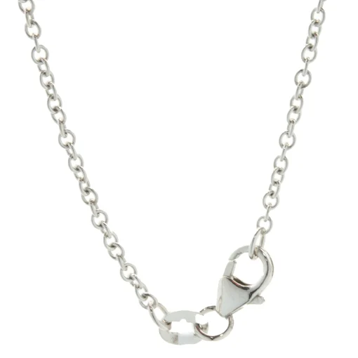 18 Karat White Gold Diamonds By The Yard Station Necklace