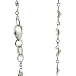18 Karat White Gold Diamonds By The Yard Necklace