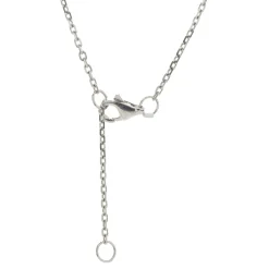 14 Karat White Gold Diamond Smile Necklace
