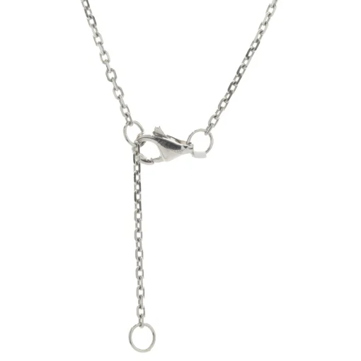 14 Karat White Gold Diamond Smile Necklace