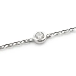 14 Karat White Gold Diamonds By The Yard Necklace