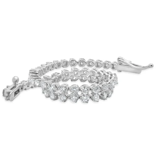14 Karat White Gold Diamond Tennis Bracelet