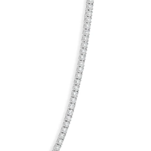 18 Karat White Gold Diamond Inline Tennis Necklace