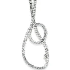 14 Karat White Gold Diamond Tennis Necklace