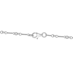 18 Karat White Gold Diamond Twisted Link Lariat Necklace