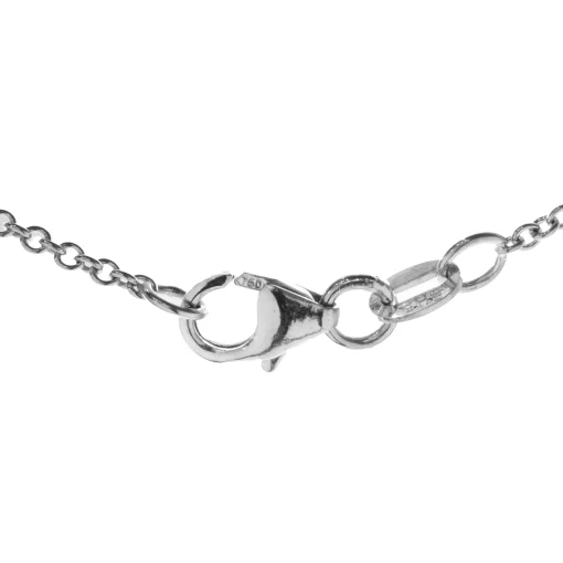 18 Karat White Gold Diamond Heart Necklace