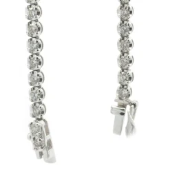 14 Karat White Gold Diamond Tennis Necklace