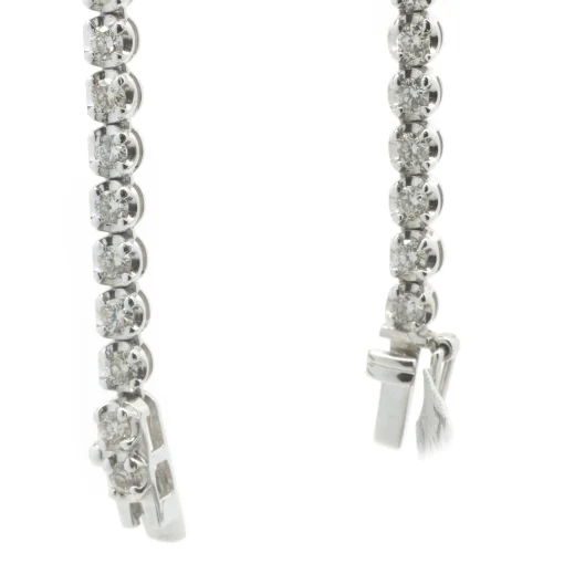 14 Karat White Gold Diamond Tennis Necklace