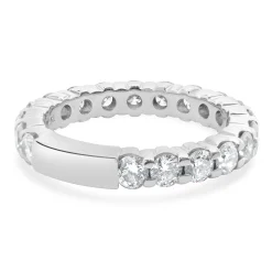 14 Karat White Gold Diamond Band