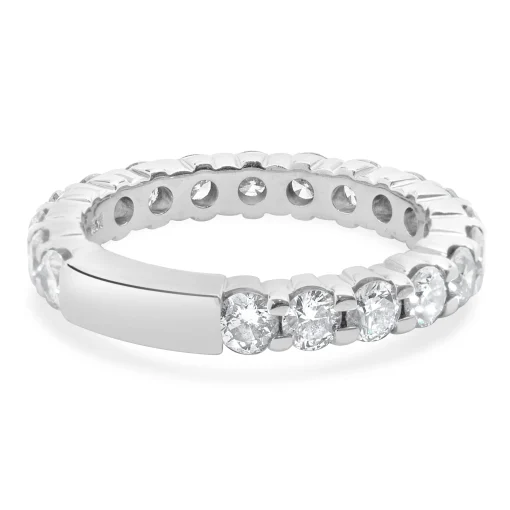 14 Karat White Gold Diamond Band