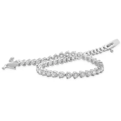 14 Karat White Gold Diamond Tennis Bracelet